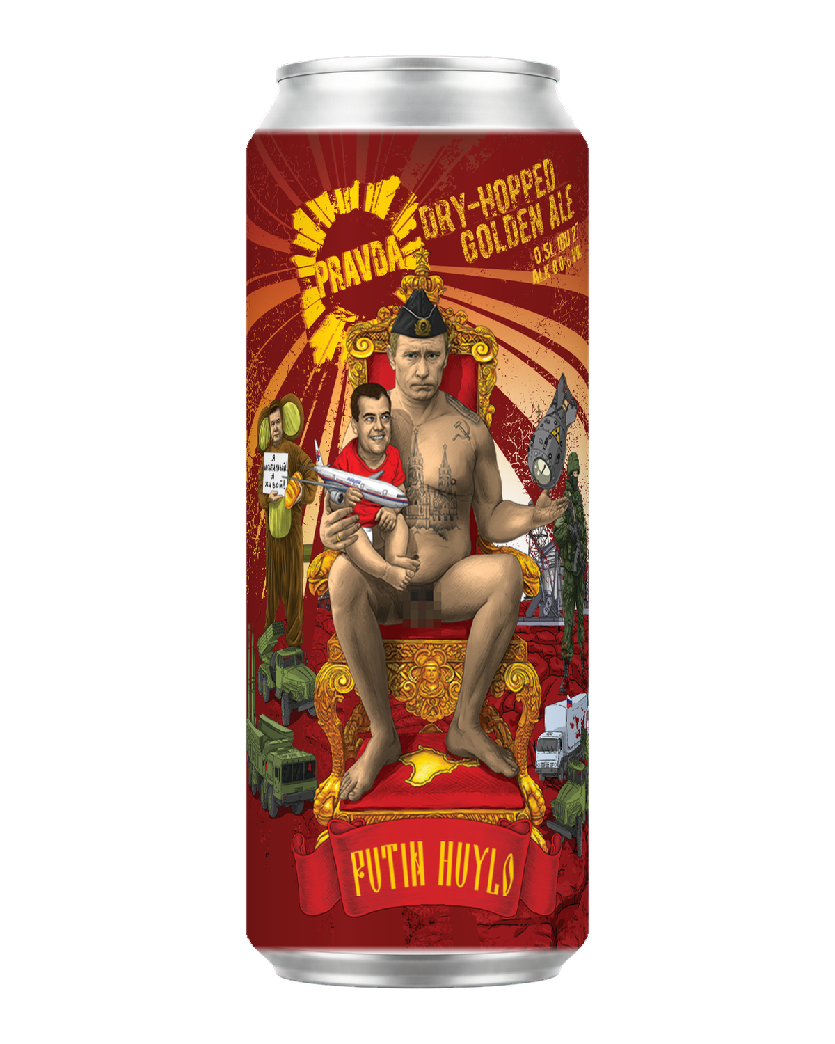 Putin Huylo 500ml beer can
