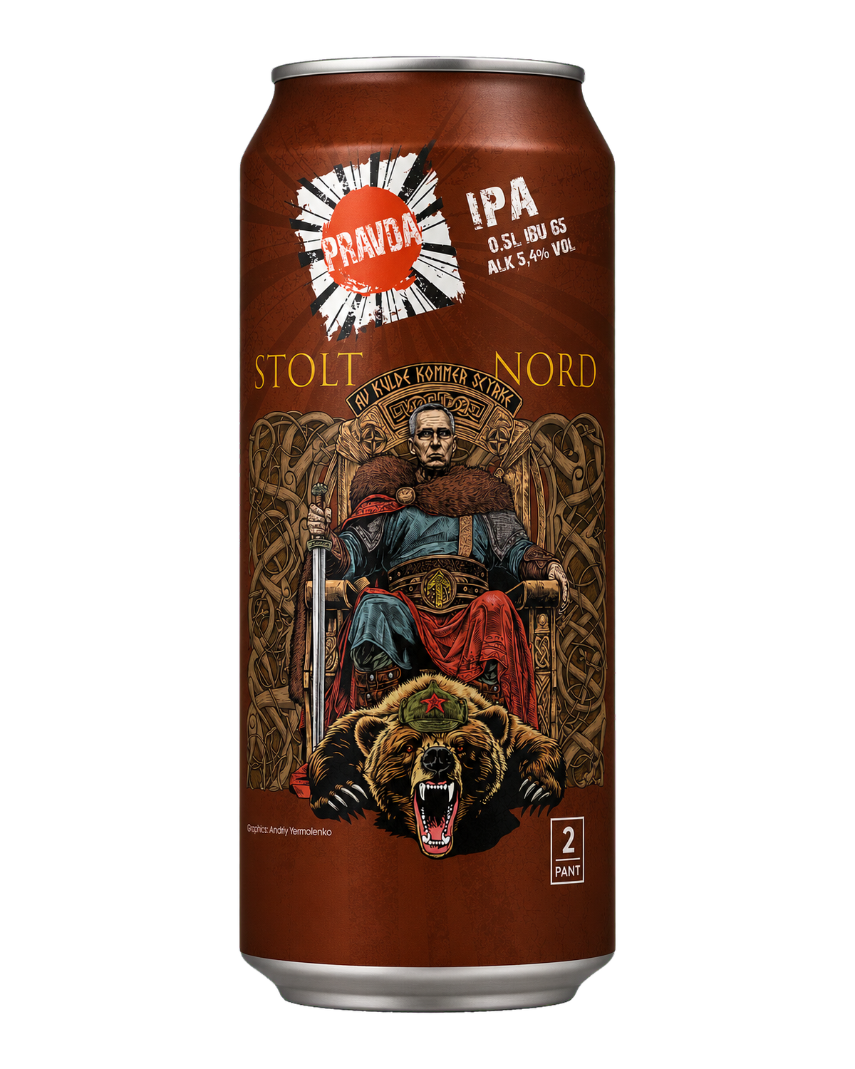 Stolt Nord 500ml beer can